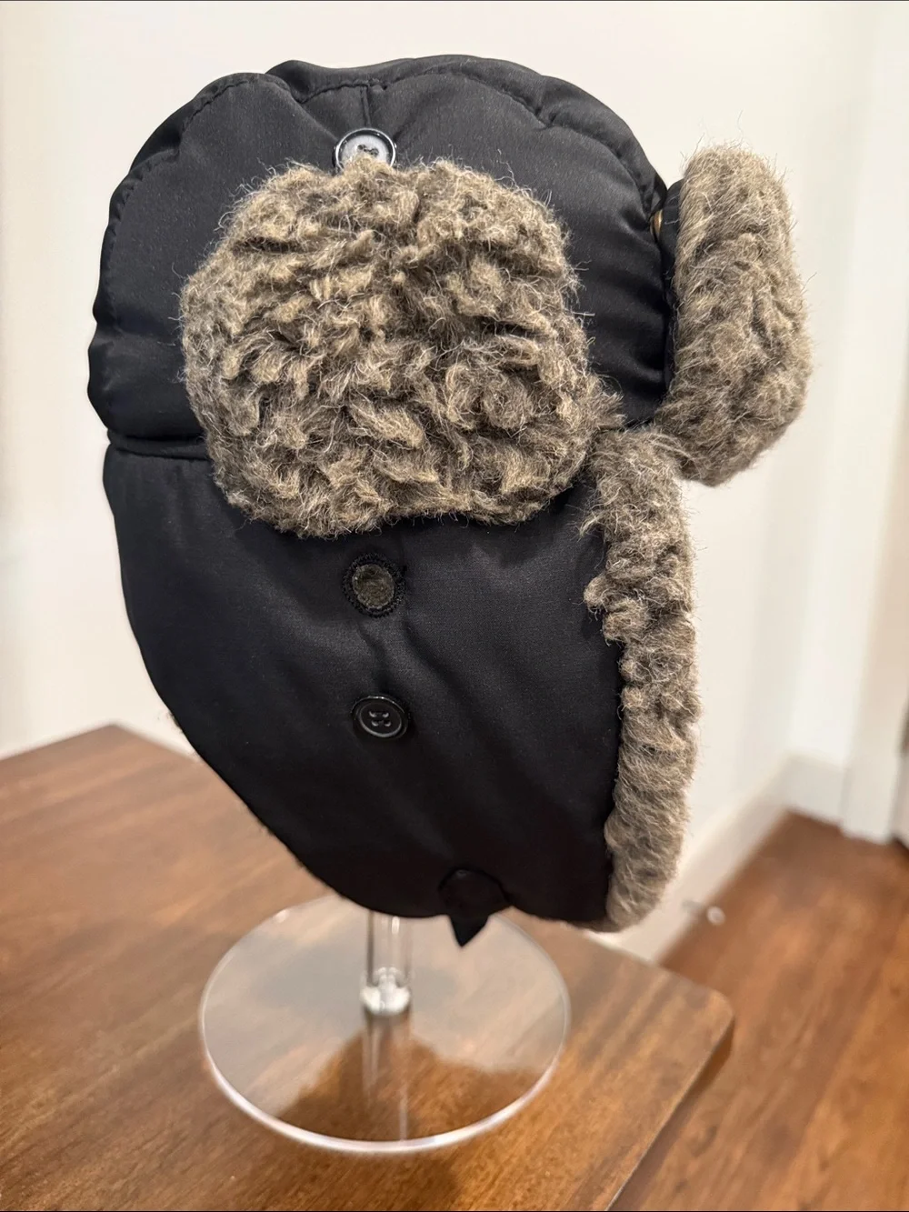 Eddie Bauer Kids Faux-Shearling Trapper Hat Black Size S/M